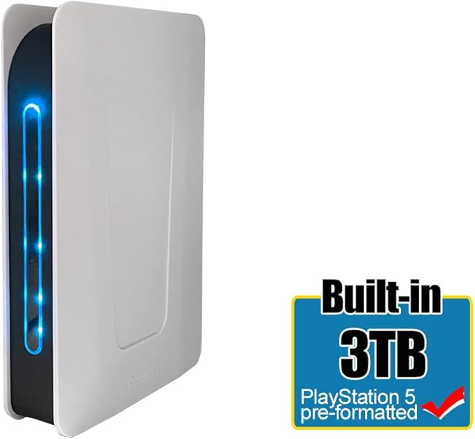 Avoluxion PRO-T5 Series USB 3.0 External Gaming Hard Drive for PS5 Game Console (Renewed) (3TB)
