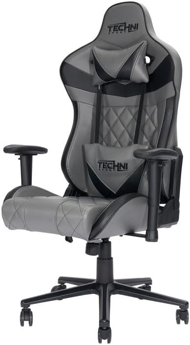 Maykoosh Gaming Chair XL Ergonomic - Adjustable Height Recline &amp Memory Foam - Grey