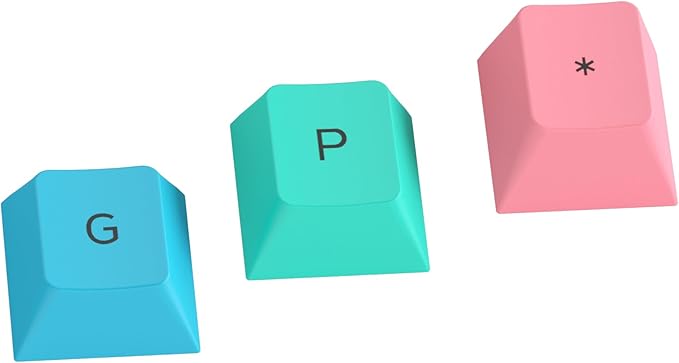 Glorious GPBT Dye Sublimated Keycaps (Pastel) - Thick PBT Plastic 114 Keycap Set for Full Size TKL Compact 75% Mechanical Keyboards