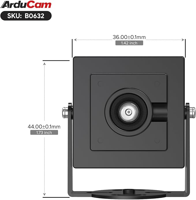 Arducam VGA Global Shutter USB Camera Module 800 FPS@QQVGA High Speed Camera Monochrome Wide Angle UVC Webcam for Windows Linux OS