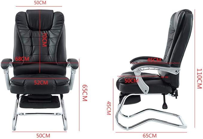 High Back PU Leather Gaming Desk Chair with Footrest Bow Foot Reclining Ergonomic Racing Office Chair Bearing Capacity: 330 Lbs