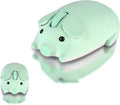 elec Space Cute Pig Design Wireless Mouse Dual Mode Bluetooth &amp USB Mouse Silent Operation Ergonomic Perfect for Laptops &amp PCs Ideal Gift for Animal Lovers and Family(Green)