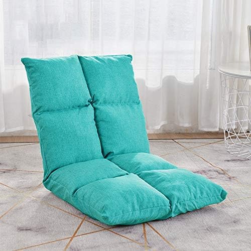 BTZHY Floor Chair Floor Chair Lazy Leisure Sofa 5 Speed Adjustment Computer Chair Bed with Backrest Removable and Washable Folding Floor Chair for Bedroom Bay Window (Color : Khaki)