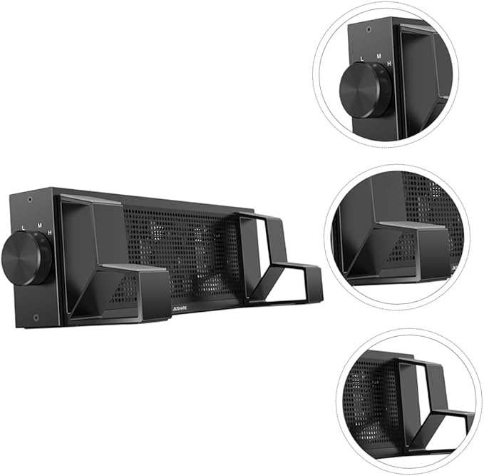 Angoily RGB Laptop Cooling Pad Adjustable Height 3 Speed Settings and Dual USB Ports for Gaming Laptops and Professional Use