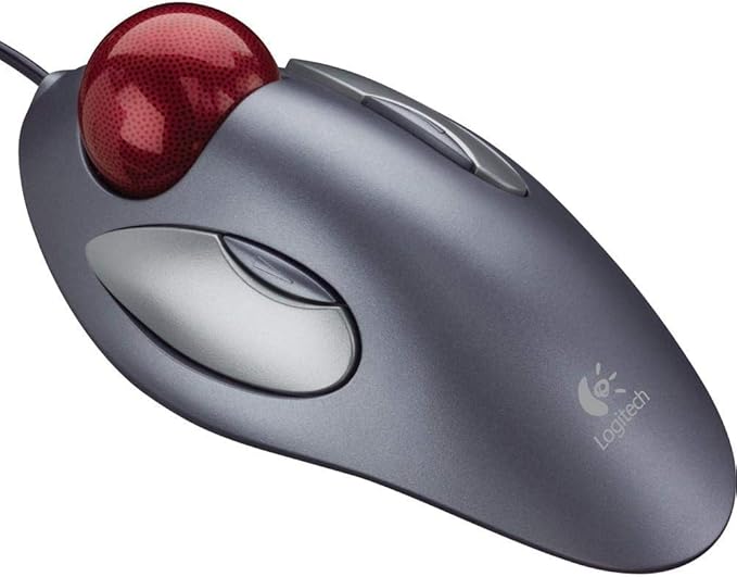 Logitech Trackman Marble Trackball Mouse - Wired USB Ergonomic Mouse for Computers with 4 Programmable Buttons
