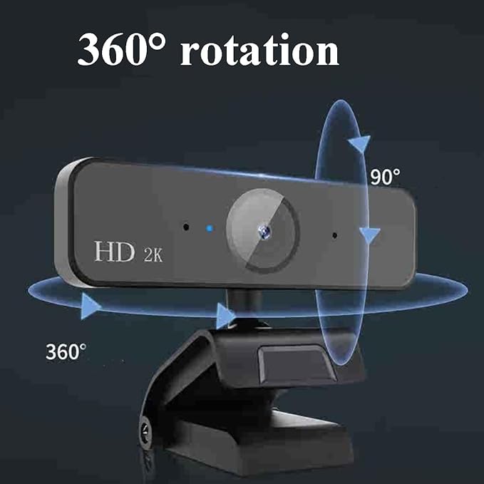GIZNXBA Webcam for PC with Auto Light Correction Noise-Reducing Wide Field of View Plug &amp Play USB Webcam for Laptop Desktop Streaming(1080p)