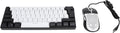61 Key RGB Illuminated Keyboard 61 Keys Multi Color RGB Illuminated LED Backlit Wired Gaming Keyboard Ergonomic Gaming Mouse and Keyboard for Tablet Laptop (White Center Black