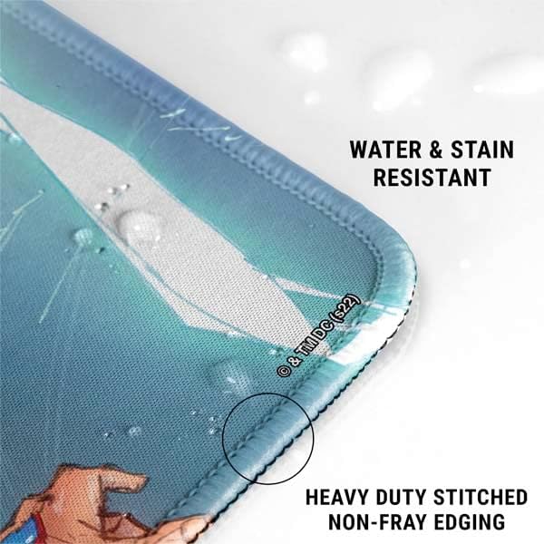 Skinit Large Gaming Mouse Pad - Officially Licensed Superman Heat Vision Design with Stitched Edges Waterproof Non-Slip Rubber Base Desk Mat for Keyboard &amp Mouse 31.5 x 11.8 inches