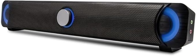 Computer Speakers for Desktop Stereo Soundbar 10W Computer Speaker USB 3.5mm Wired Speaker Stereo Sound Bar for Laptop Computer Phones