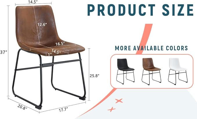 Retro Brown Suede Chair Comfortable Seat Suitable for Industrial and Vintage Style Settings.