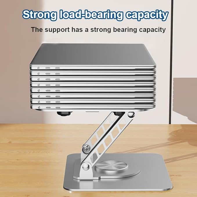 Laptop Cooling Stand with Fan and 360 ° Rotating Base Adjustable Height for Desk Gaming/Office Movie Watching and Screen Sharing Portable Computer Notebook Stand Compatible Up to 17 Inches