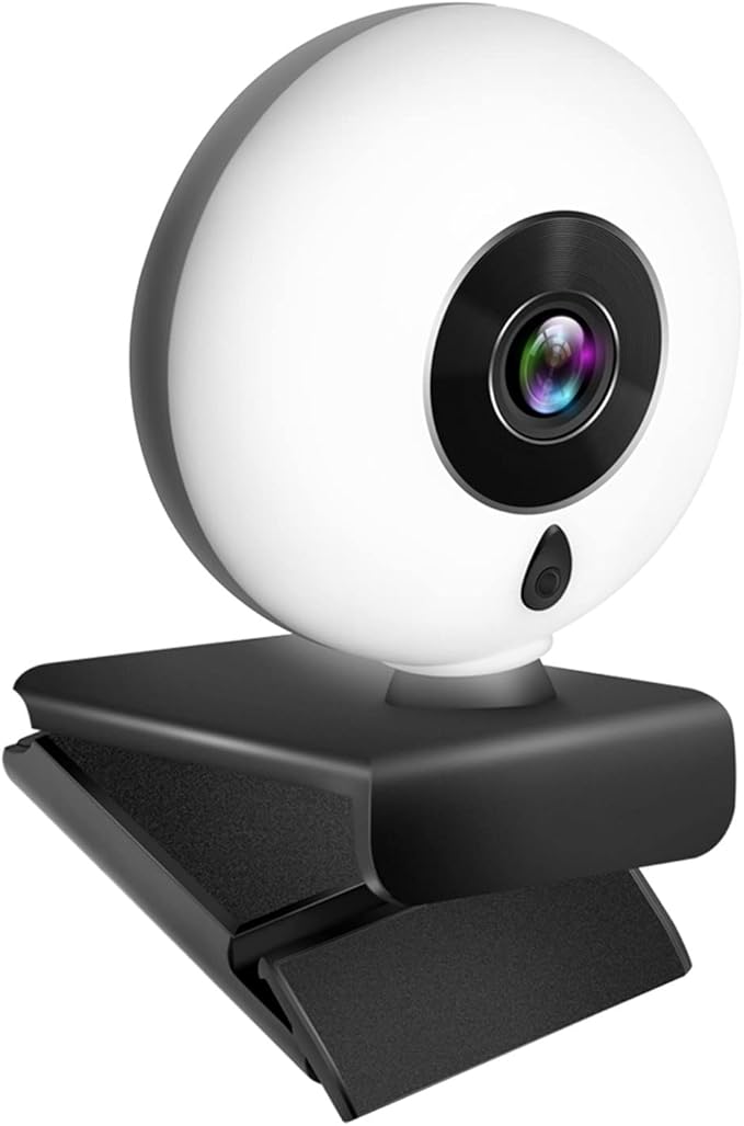 Web Camera Autofocus 1080P Webcam with Ring Light PC Computer Camera Web Camera with Microphone LED Lamp for Streaming Zoom Web Cam for Gaming Video Calling Recording (Color : Type 2)