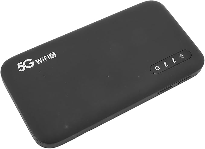 Alomejor 5G Mobile Hotspot Portable WiFi 6 Router with SIM Card Slot for Travel Home and Outdoor Use Supports 16 Devices 2.77Gbps Speed 6100mAh Battery IP67 Rated