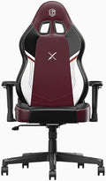 Comfortable Gaming Chair for Adults Ergonomic Leather Gaming Chairs with Armrests Adjustable Swivel Recliner Office Chair with Lumbar Support Neck Support Computer Seat (27.2*27.2*51.6in Red2)