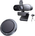 4K Webcam for PC with Tripod &amp Conference Speaker and Microphone