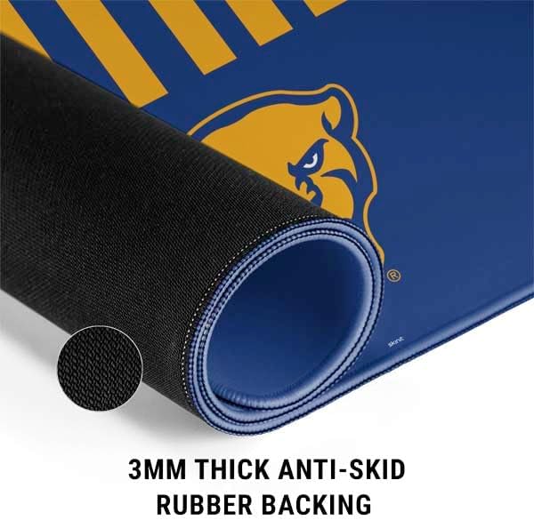 Skinit Large Gaming Mouse Pad - Officially Licensed Pittsburgh Panthers Design with Stitched Edges Waterproof Non-Slip Rubber Base Desk Mat for Keyboard &amp Mouse 31.5 x 11.8 inches