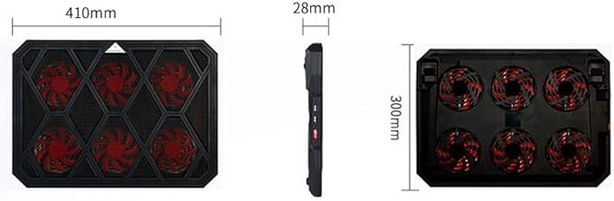 Laptop Cooling PadLaptop Cooler :Portable Slim Laptop Cooling Stand Holder Riser with 6 Fans Compatible with Laptop Notebooks Up