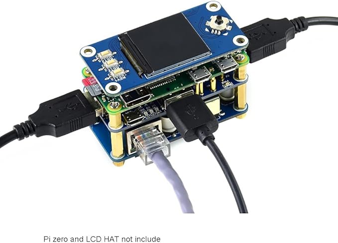 PoE Ethernet/USB HUB Hat for Raspberry Pi Zero/Zero W/Zero WH 3X USB 2.0 Ports 10M/100M RJ45 Port 802.3af-Compliant