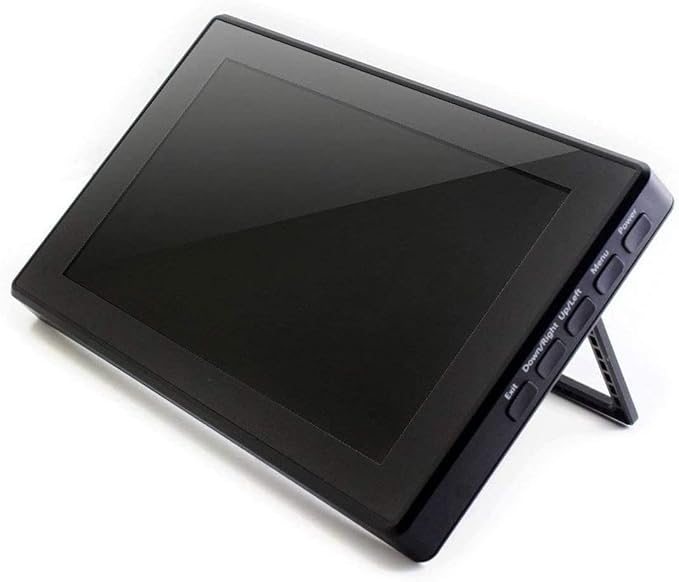 waveshare 7inch HDMI LCD (H) (with case) 1024x600 for Raspberry Pi IPS Display Capacitive Touch Screen Monitor with Toughened Glass Cover Case for Raspberry Pi 4/3/2/1 B B+ A+/Jetson Nano/Windows 10