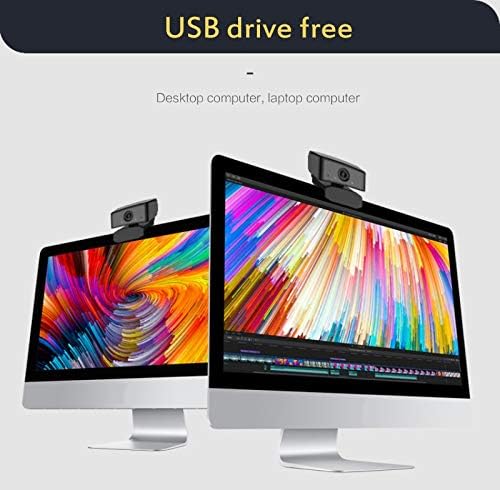 Computer Camera 1080HD Webcam Computer PC WebCamera USB Driver-Free Microphones for Live Broadcast Video Calling Conference Work Dropship (Color : B)