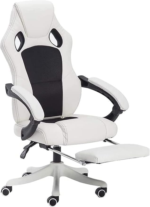 Office Chair E-Sports Chair Computer Chair Lift Internet Cafe Game Chair Ergonomic Backrest Swivel Chair Sports Chair Chair (Color : Black White) Needed