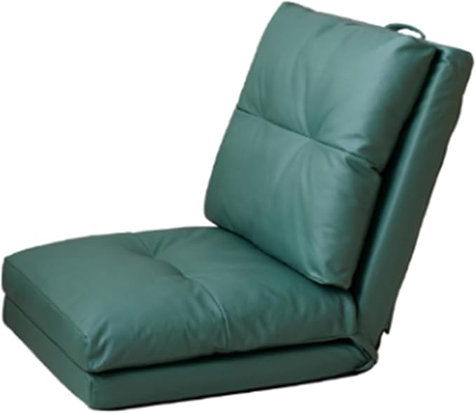 ELEFOCUS Folding Lazy Sofa ChairPortable Chaise Lounge Chair SofaFolding Lazy Sofa Chair Lounge Chair 6-Position Floor Chair(GreenLarge)