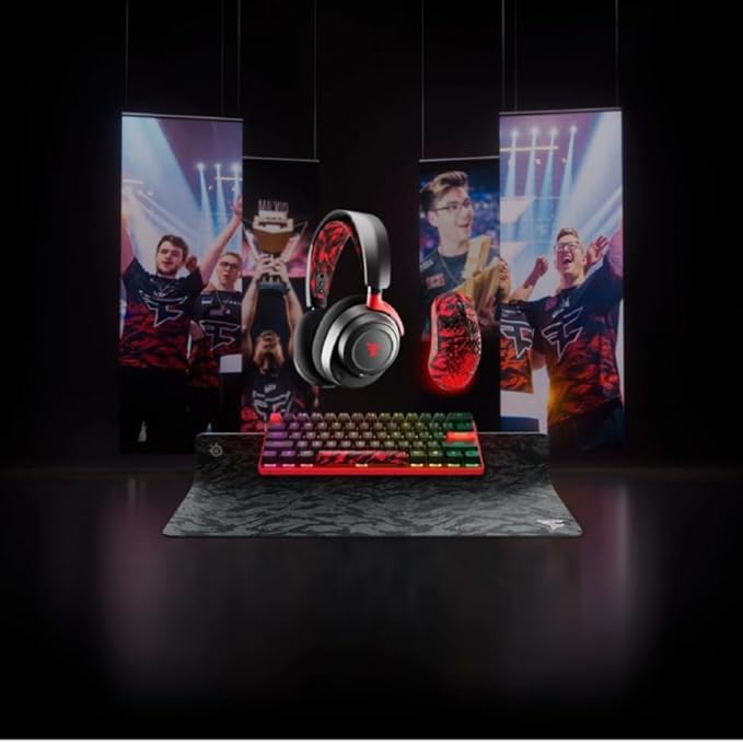 SteelSeries QcK XXL - Faze Clan Edition - Gaming Mouse Mat - XXL Format and Thick Material - Perfect for the Whole Desk - Optimised for Gaming Sensors