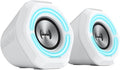 Edifier G1000 USB Computer SpeakersUSB-Powered Bluetooth 5.3 PC Gaming Speaker for Desktop Laptop and Mobile Phone 3.5mm Aux Wireless Input RGB Lights White