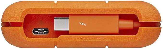 LaCie 2TB Rugged Thunderbolt USB-C External Hard Drive Orange