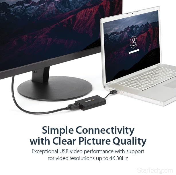 StarTech USB 3.0 to 4K DisplayPort External Multi Monitor Video Graphics Adapter - USB 3.0 Video Card - Ultra HD 4K (USB32DP4K)