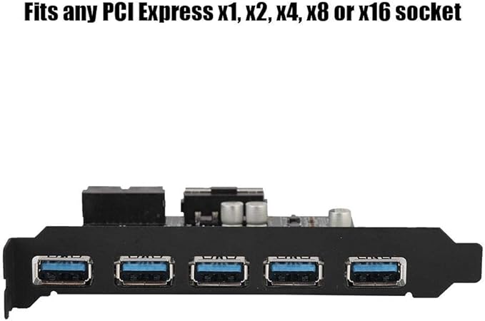19PIN PCI-E to 5 Port PCI Express USB Hub Converter USB 3.0 Expansion Card Adapter with Driver CD for XP Vista and 7 etc
