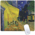 Skinit Medium Gaming Mouse Pad - Officially Licensed Cafe Terrace at Night by Van Gogh Design with Stitched Edges Waterproof Non-Slip Rubber Base Desk Mat for Keyboard &amp Mouse