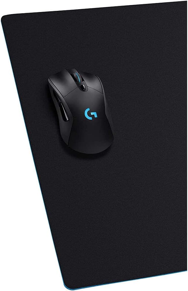 Logitech G840 XL Cloth Gaming Mouse Pad Thin Pad Stable Rubber Base Performance-Tuned Surface Moderate Surface Friction Durable Tube for Transport - Black