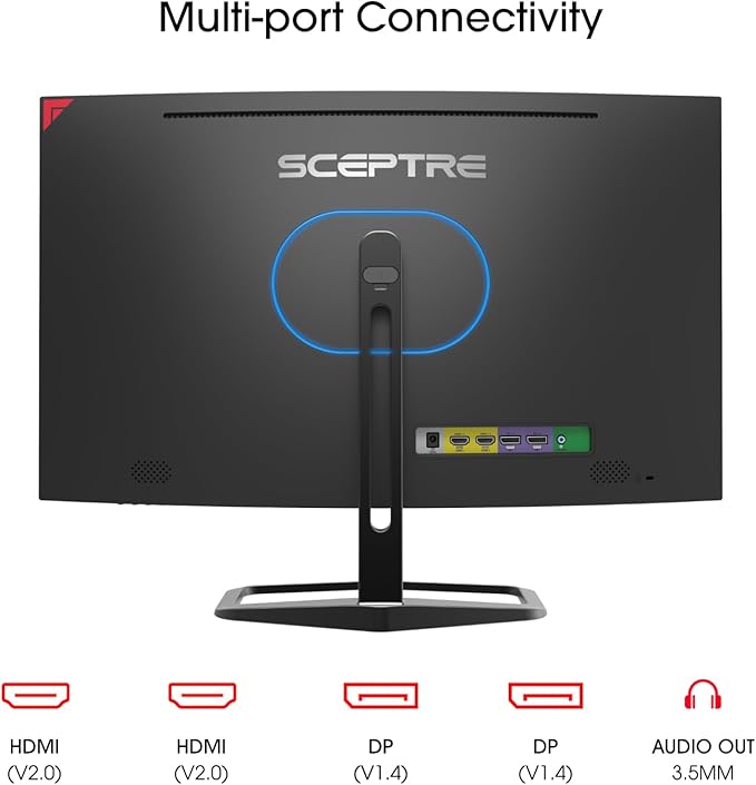 Sceptre 27-Inch Curved Gaming Monitor FHD 1080p 240Hz 1500R DisplayPort &amp HDMI x2 Built-in Speakers Machine Black (C275B-FWT240 Series 2026)