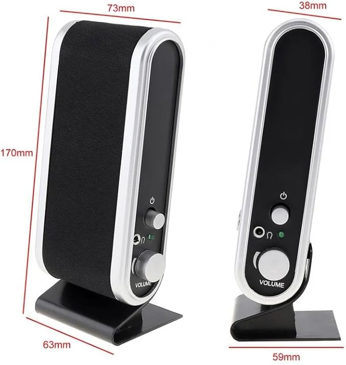 USB2.0 Wired Power Speaker Stereo 3.5mm Audio Jack PC Laptop for Notebook Desktop Computer Headset
