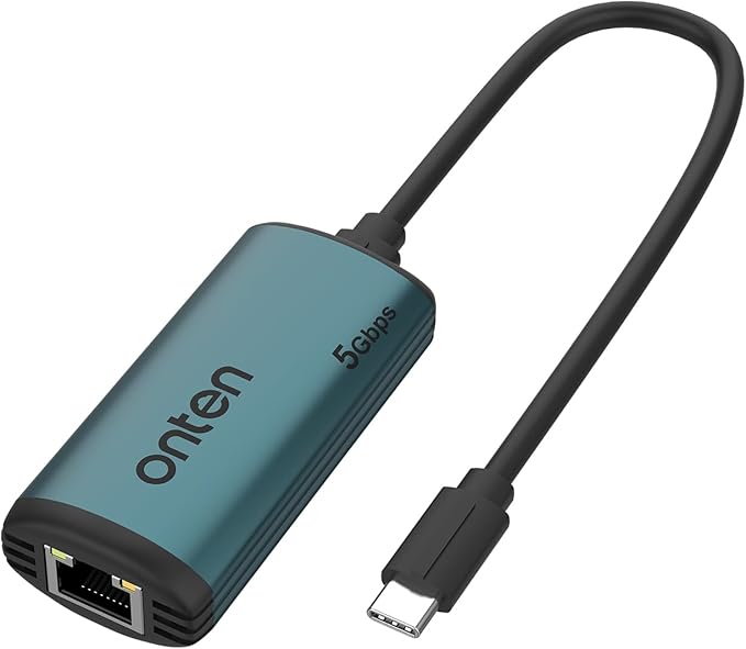 USB-C to Ethernet Adapter - 5Gbps High-SpeedUSB-C to RJ45 5000Mbps Ethernet LAN Network Adapter Thunderbolt 4/3 Compatible for iPhone 15 Pro/Max MacBook Pro/Air 2023 iPad ProiMac and More（5G