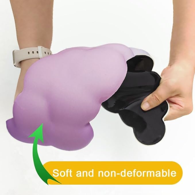 Mouse Pad with Wrist Rest -Desk Decoration-WENPIC- Ergonomic Cloud Wrist Rest - Soft and Flexible Non-Slip - Can Relieve Long-Term Office Wrist Pain - Ideal for Office Computer Laptop (B)