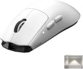 MelGeek Horus Lightweight Mouse Wireless Gaming Mouse 49g 8K Polling 30K DPI Sensor 215 Hr Battery 2.4G/USB-C with Light Receiver Fit for Medium and Large Hands - White