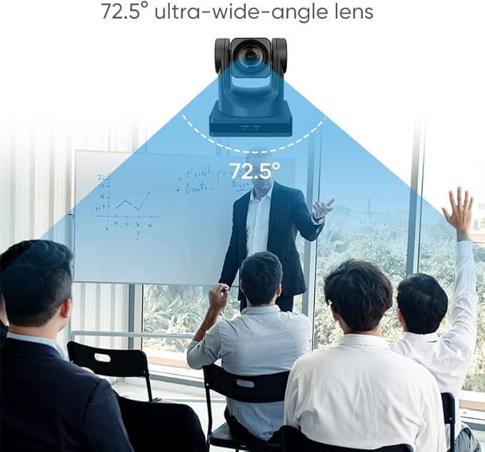 SMTAV NDI PTZ Camera 12x Optical Zoom and 16x Digital Zoomhigh-Speed PTZ HDMi USB3.0 Network OutputNDI Support Full HD Video Conference Cameras