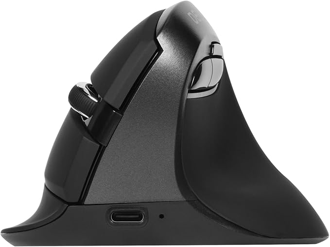 DELUX Wireless Ergonomic Mouse Vertical Mouse for Small Hands Silent Click Ergo Mouse Up to 4000 DPI 6 Buttons Rechargeable 2.4G/BT 5.2 Dual-Mode Compatible with Laptop/PC (M618MINI-Iron Gray)