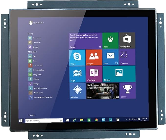 17 Inch Open Frame Design Touch Screen Monitor Display with VESA &amp Rear Mounting Bracket for Kiosk Industrial Automation POS Retail Self-Service