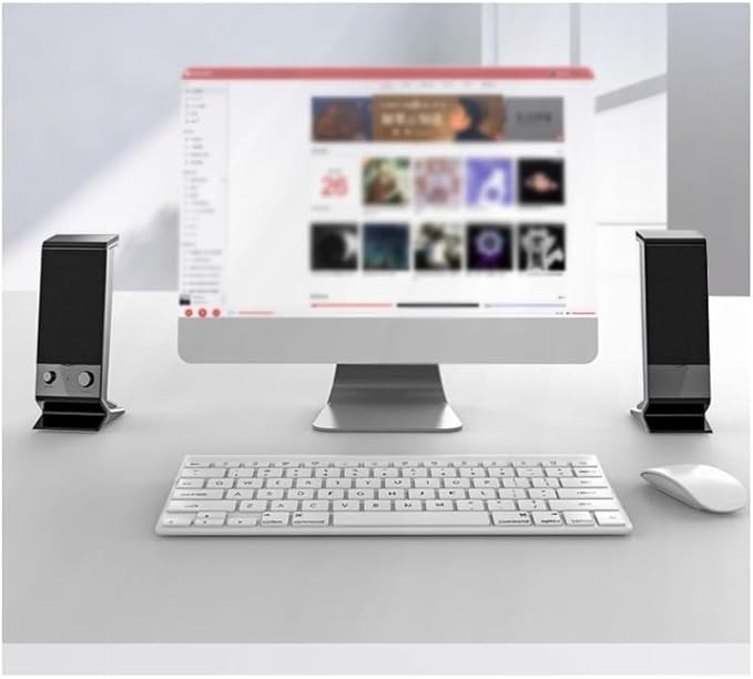 Wired USB Desktop Computer Speakers with Overweight Subwoofer Stereo Multimedia Sound Deep Bass for PC Laptop