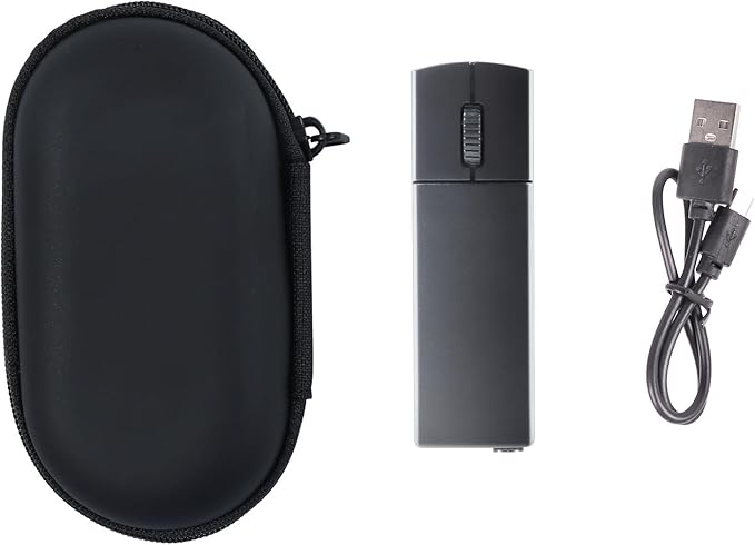 elec Space Wireless Mini Finger Mouse - Silent Dual-Mode Bluetooth &amp 2.4GHz Ergonomic Portable PC Mice with Case Compatible with MacBook and Chromebook