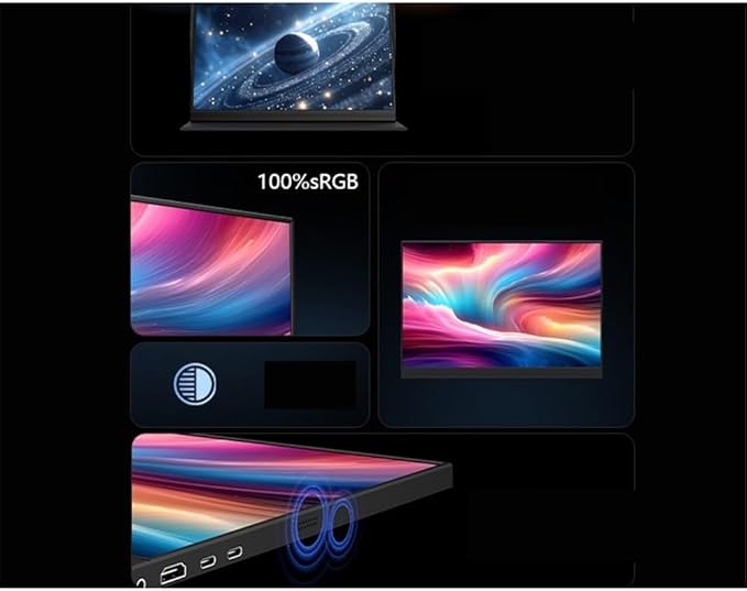 Portable Laptop Monitor 17.3 Inch 144hz 2.5K IPS Laptop External Expansion Screen 100% SRGB 300nit Portable Monitor Gaming Display