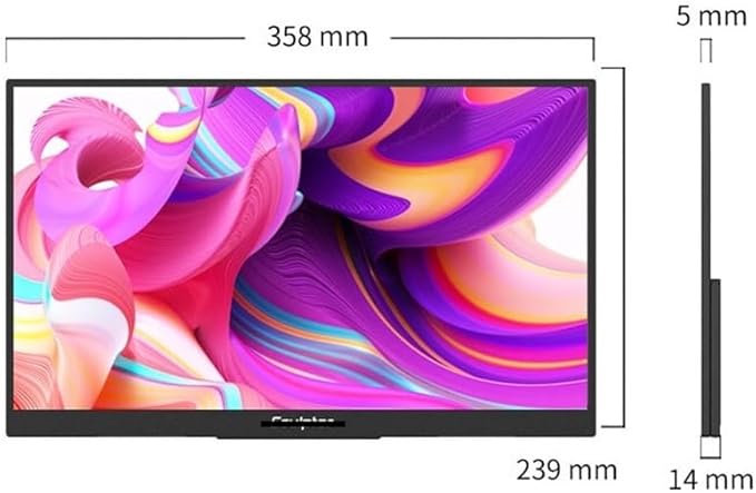 Portable Laptop Monitor 2.5K 16-inch 120Hz Portable Display for Laptops Mobile Phones and Extended Secondary Screens Gaming Display