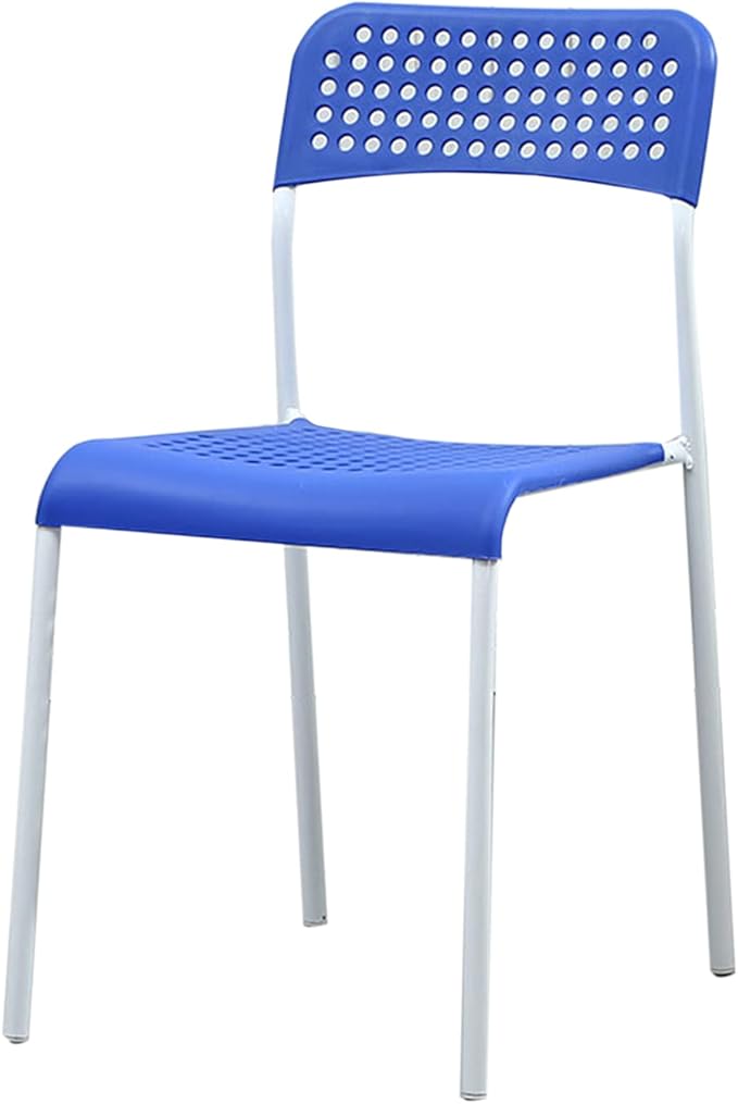 Mlaea Computer Racing Gaming Chair Office Conference Reception Chair with Backrest TV Station Lounge Laboratory Chair 40 * 48 * 78CM(Color:Blue)