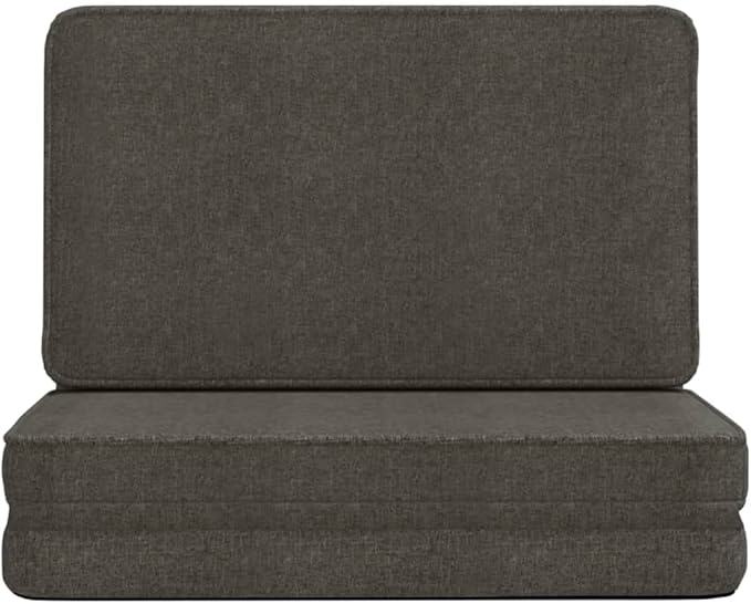 Folding Floor Chair Folding Gaming Sofa Chair Floor Sofa Lazy Sofa Lounge for Playing Reading Meditating Room Recliner Dark Gray Fabric -35