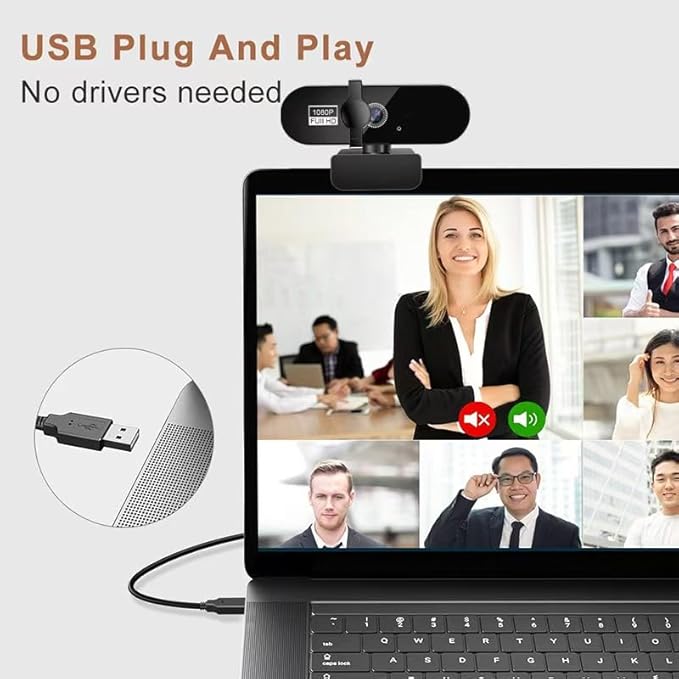 High-Definition 4K USB Webcam for Online Teaching Live Streaming and Remote Meetings – Plug-and-Play 1080P &amp 2K Support