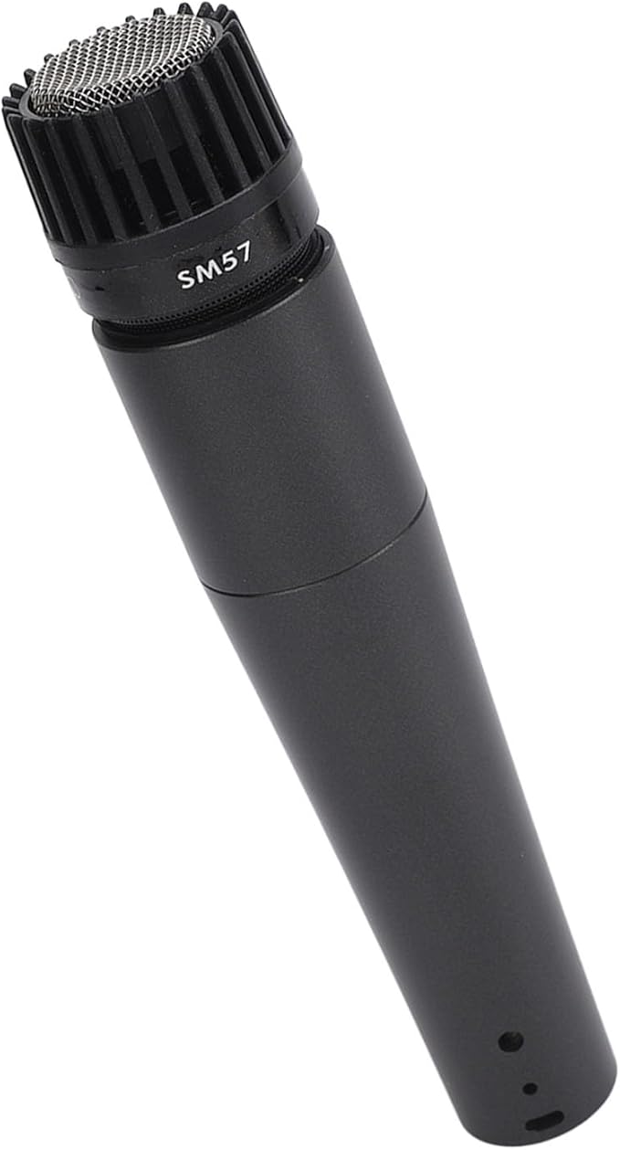 Dpofirs High Sensitivity Wired Dynamic Vocal Microphone for Home and Theatre Shows Zinc Alloy Material