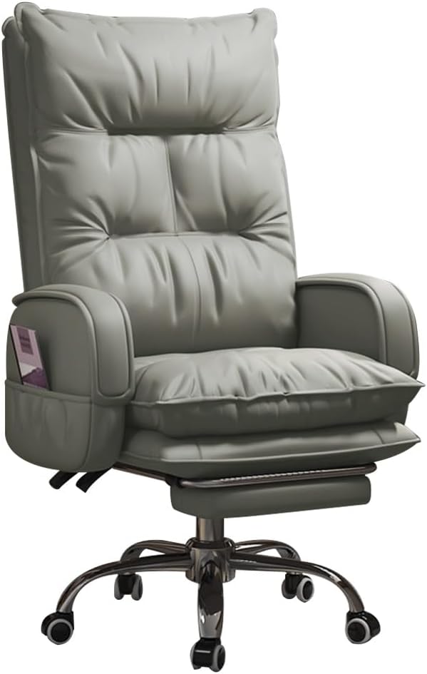 Gaming chair  Home Office Desk Chairs Chair Computer Sofa Chair Can Lie Leisure Desk Chairs with Wheels Gaming Chairs for Adults Office Chair Lift Desk Chair for Living Room Bedroom ( Color : Gray